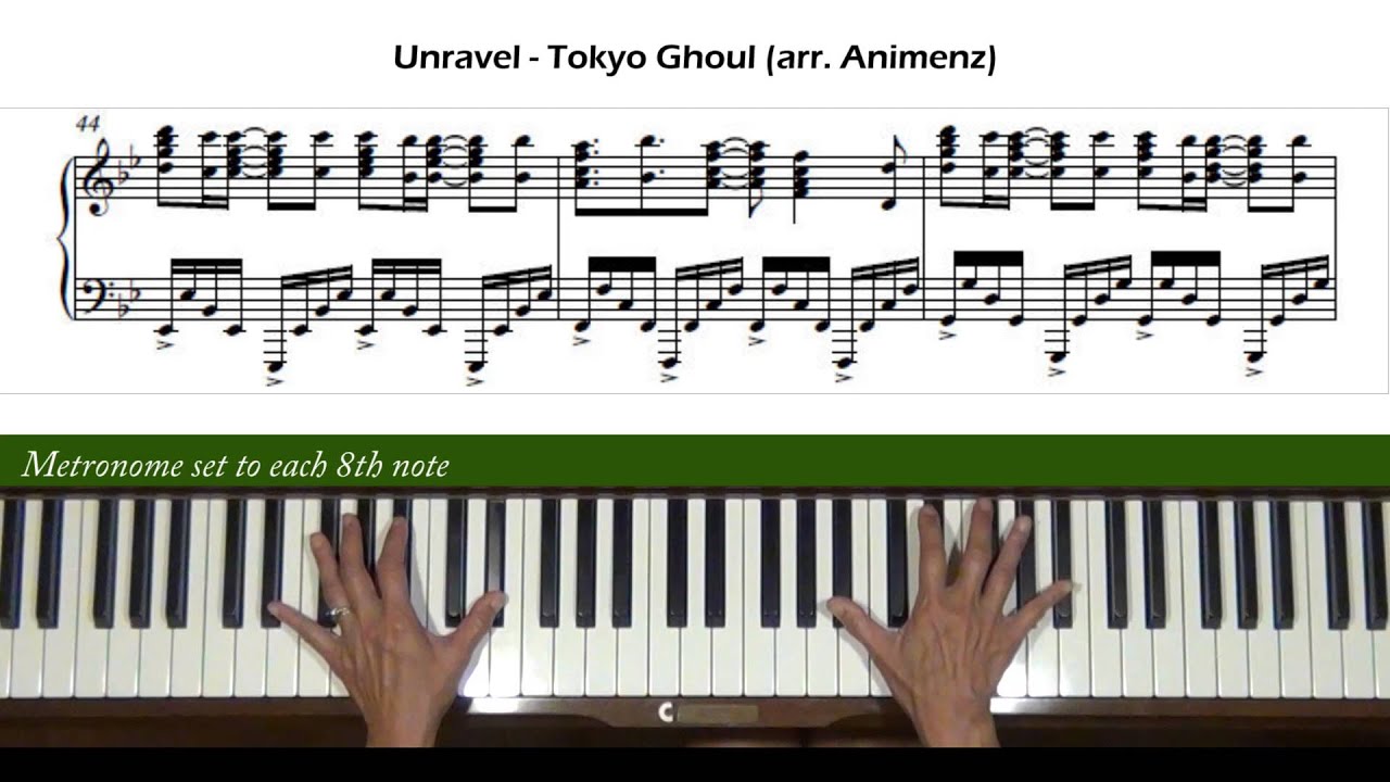 unravel piano sheet music animenz